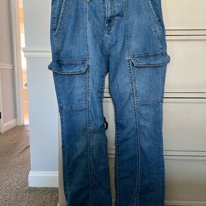 Sofia by Sofia Vergara Blue Cargo Jeans